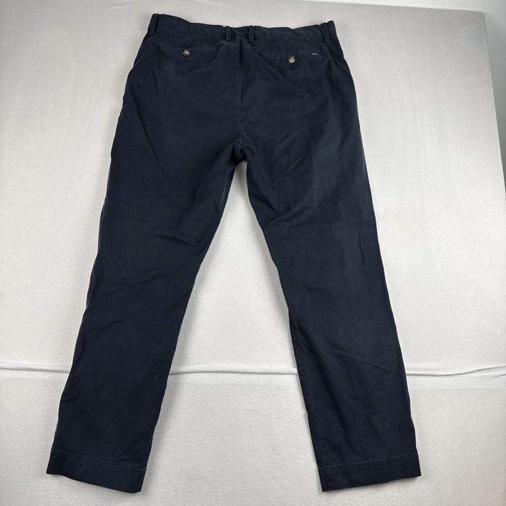 Polo Ralph Lauren Mens Navy Blue Chino classic cotton twill Pants fits 35*29